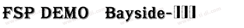 FSP DEMO   Bayside字体转换